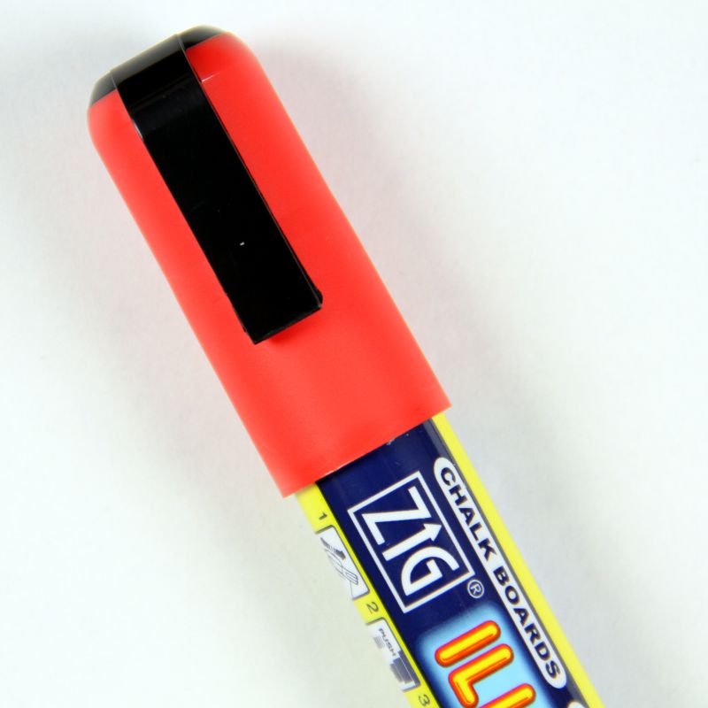 Fluorescent Red Wet Wipe Pens - 6mm Nib